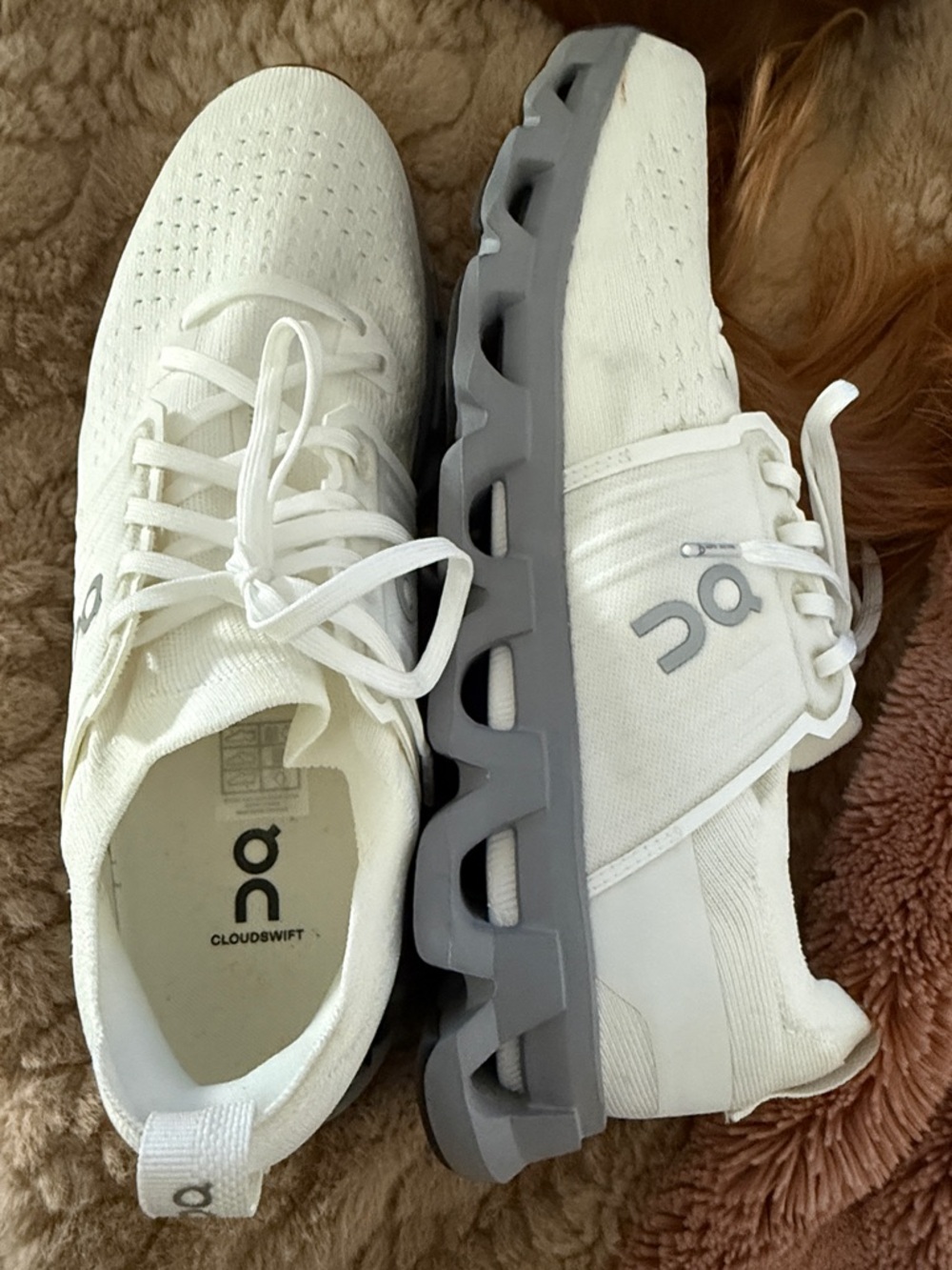 On Cloud Cloudswift Men's Running Sneakers in White and Gray
